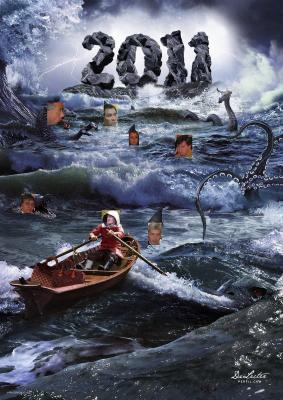 La Patri en el medio de la tormenta y rodeada de tiburones y otros.....